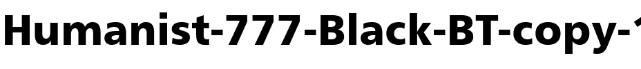 Humnst777 Blk BT Black.ttf