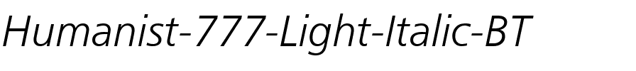 Humnst777 Lt BT Light Italic.ttf