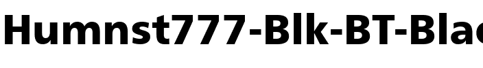 Humnst777 Blk BT Black.ttf
