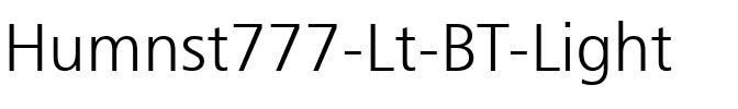 Humnst777 Lt BT Light.ttf