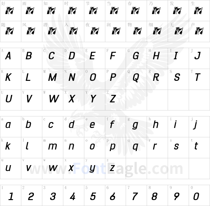 Hurufo-Numero-Bold-Italic-Italic