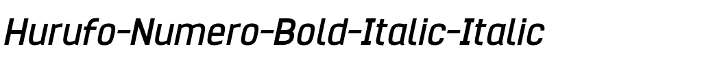 Hurufo & Numero Bold Italic Italique.ttf