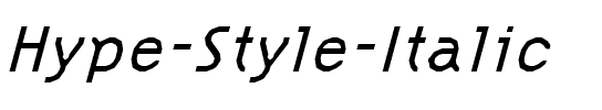 Hype Style Italic.ttf
