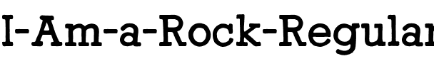 I Am a Rock Regular.ttf