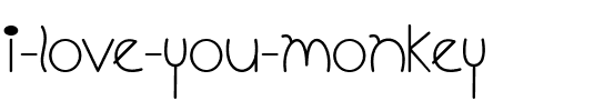 I Love You Monkey Regular.ttf