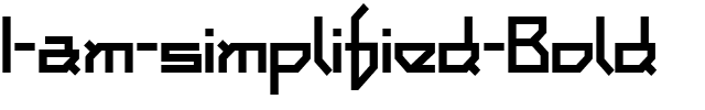 I am simplified Bold.ttf