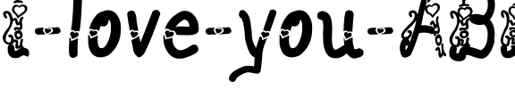 I love you ABC 123 Regular.ttf
