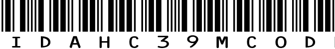 IDAHC39M Code 39 Barcode Regular.ttf