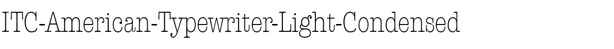 AmericanTypew LH Lt Cd Light Cond.ttf