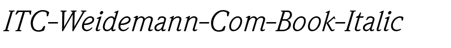 ITC Weidemann Com Book Italic Regular.ttf