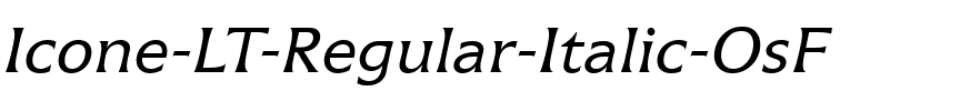 Icone LT RegularOsF Italic.ttf