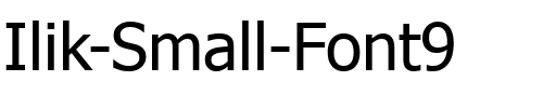 Ilik Small Font9 Regular.ttf