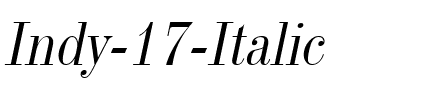 Indy 17 Italic.ttf