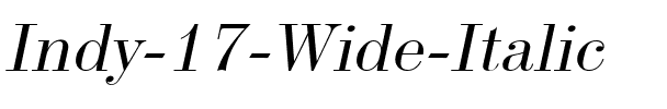 Indy 17 Wide Italic.ttf