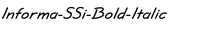 Informa SSi Bold Italic.ttf