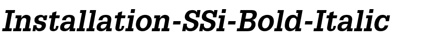 Installation SSi Bold Italic.ttf