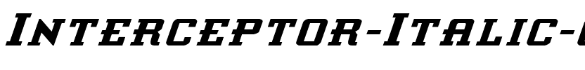 Interceptor Italic Italic.ttf