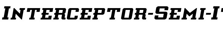 Interceptor Semi-Italic Semi-Italic.ttf