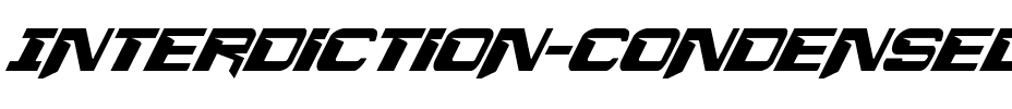 Interdiction Condensed Italic Condensed Italic.ttf