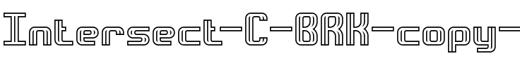 Intersect C BRK Normal.ttf