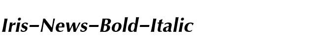 Iris News Bold Italic.ttf