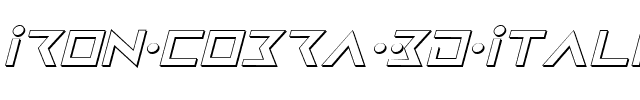 Iron Cobra 3D Italic Italic.ttf