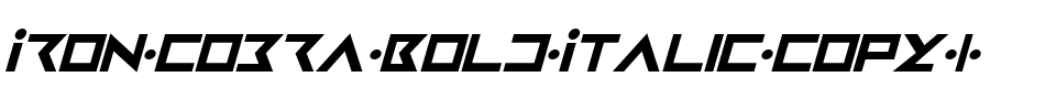 Iron Cobra Bold Italic Bold.ttf