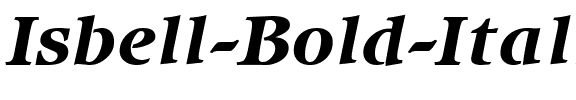 Isbell Bold Italic.ttf