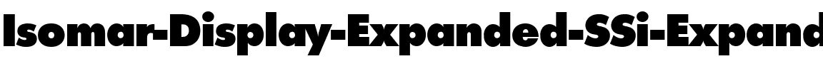 Isomar Display Expanded SSi Expanded.ttf
