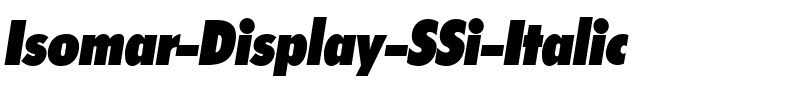 Isomar Display SSi Italic.ttf