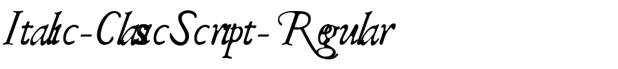 Italic ClassicScript Regular Regular.ttf