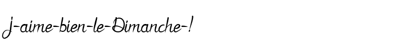 J’aime bien le Dimanche ! Regular.ttf