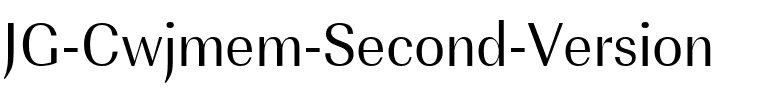 JG Cwjmem Second Version Regular.ttf