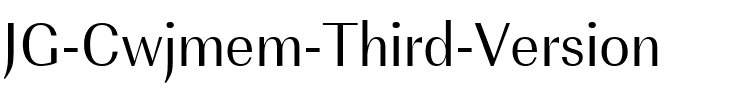 JG Cwjmem Third Version Regular.ttf