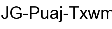 JG Puaj Txwm Regular.ttf