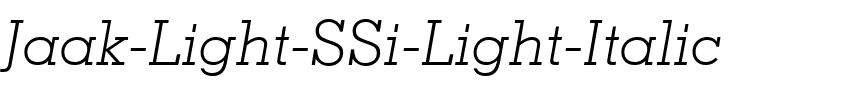 Jaak Light SSi Light Italic.ttf