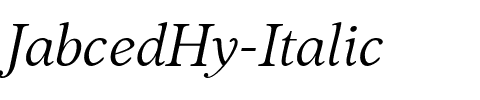 JabcedHy Italic.ttf