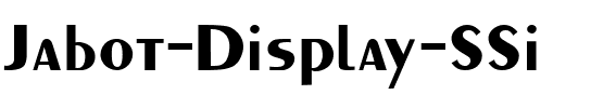 Jabot Display SSi Regular.ttf