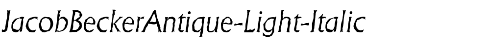 JacobBeckerAntique-Light Italic.ttf