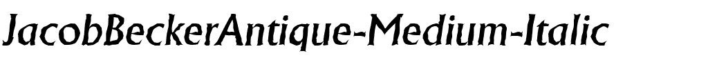 JacobBeckerAntique-Medium Italic.ttf