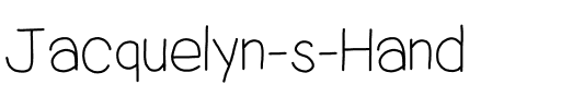 Jacquelyn's Hand Medium.ttf