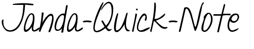 Janda Quick Note Regular.ttf