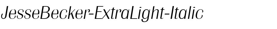 JesseBecker-ExtraLight Italic.ttf