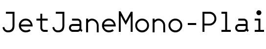 JetJaneMono Plain.ttf