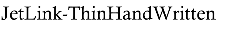 JetLink ThinHandWritten Regular.ttf