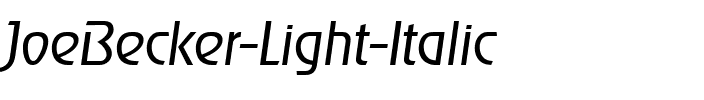 JoeBecker-Light Italic.ttf
