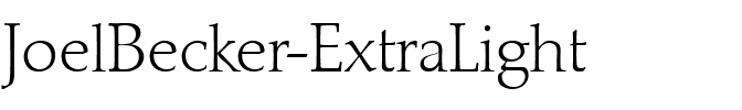 JoelBecker-ExtraLight Regular.ttf