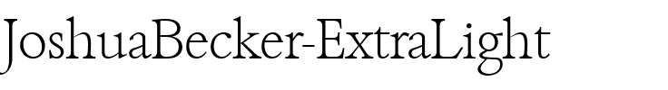 JoshuaBecker-ExtraLight Regular.ttf