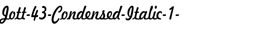 Jott 43 Condensed Italic.ttf