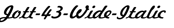 Jott 43 Wide Italic.ttf